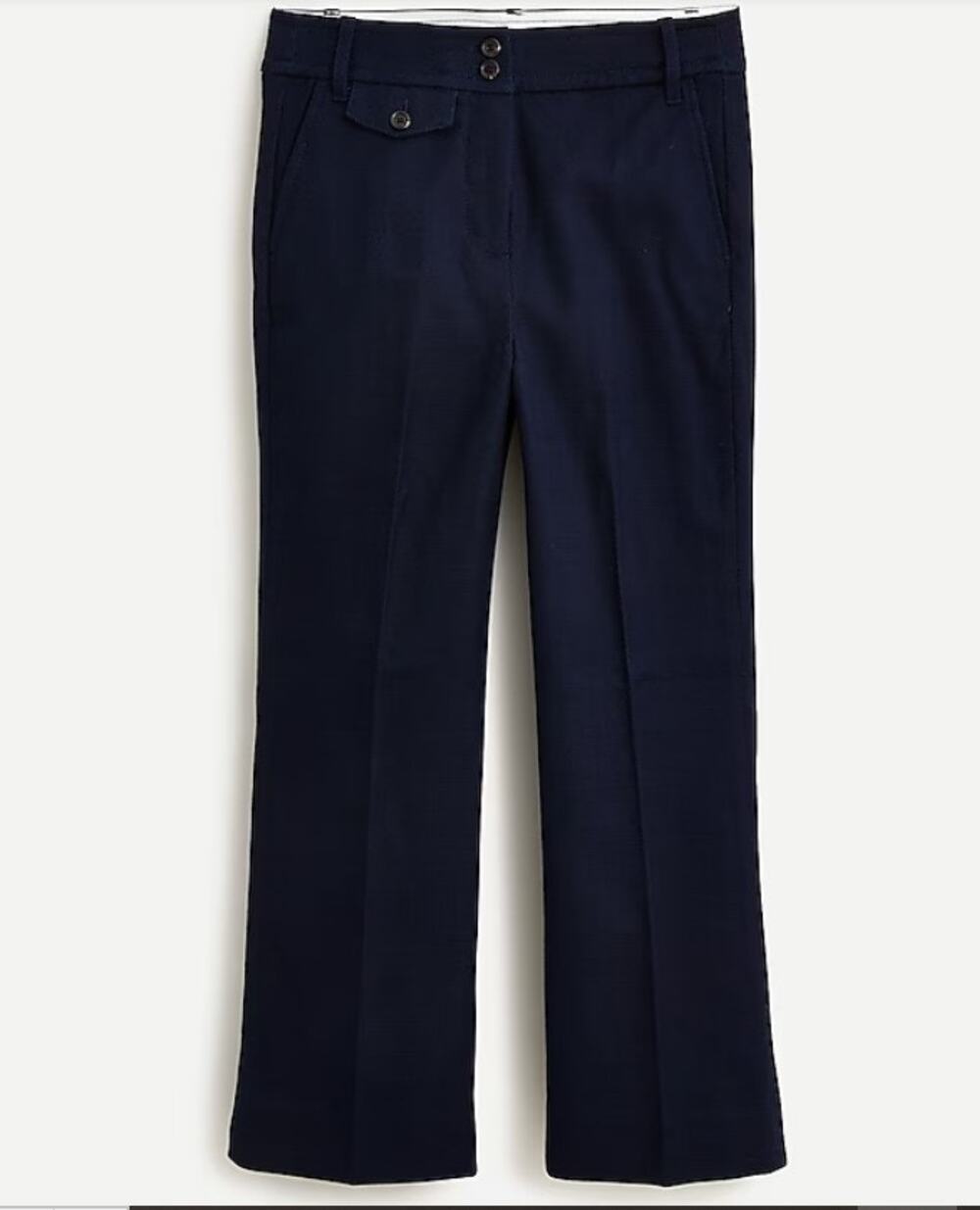 J Crew High Waisted Kick Out Crop in Grass Cloth Woven Pant Size 0 NWT
